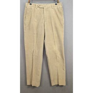 Ermenegildo Zegna Corduroy Trousers Men's 50 Tan Cotton Chino Trousers Preppy